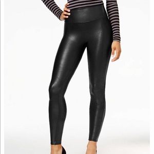 Small petite SPANX faux leather leggings.